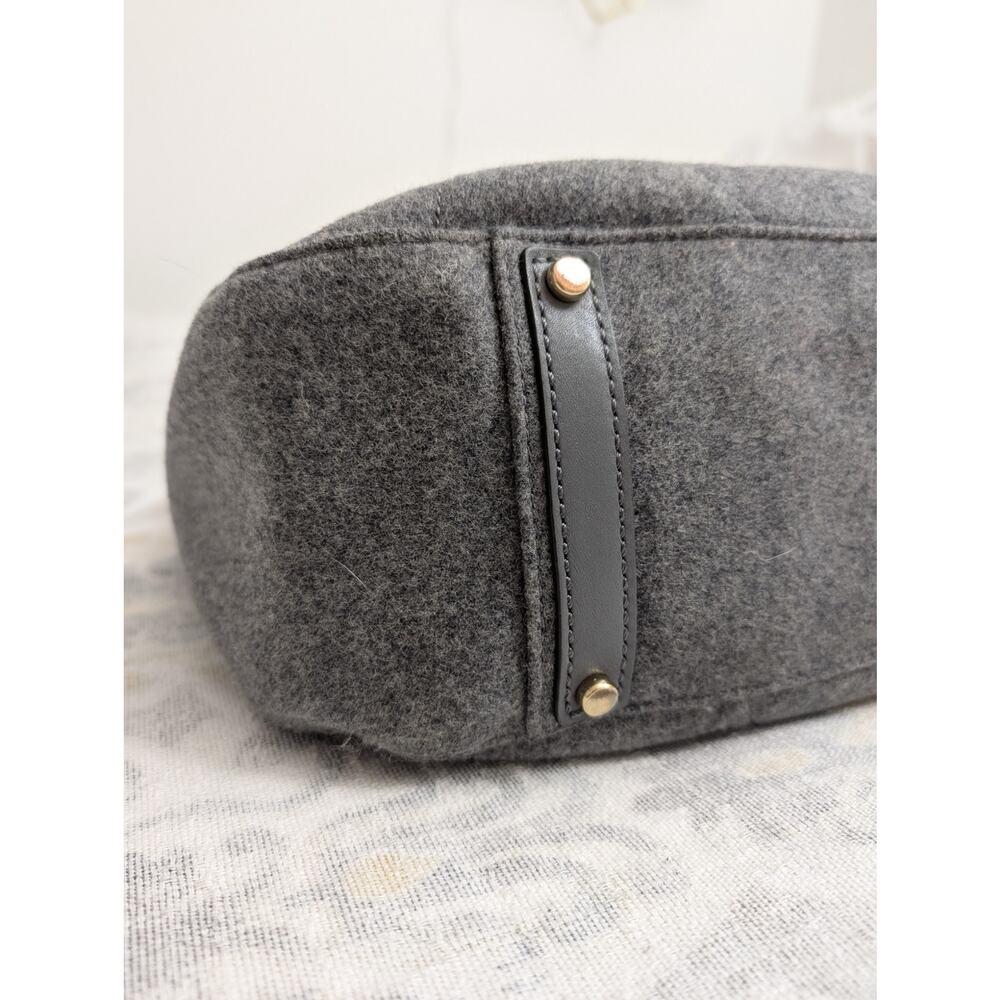Kate Spade Gray Wool and Leather Dazzle Dot Bag with Storybook Lining - Picture 5 of 15